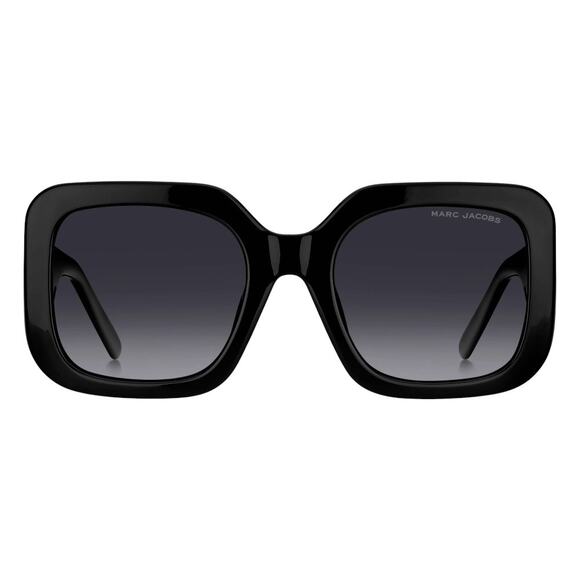 Marc Jacobs 53mm Gradient Polarized Square Sunglasses Black Grey/ Gray Polar - Picture 1 of 4